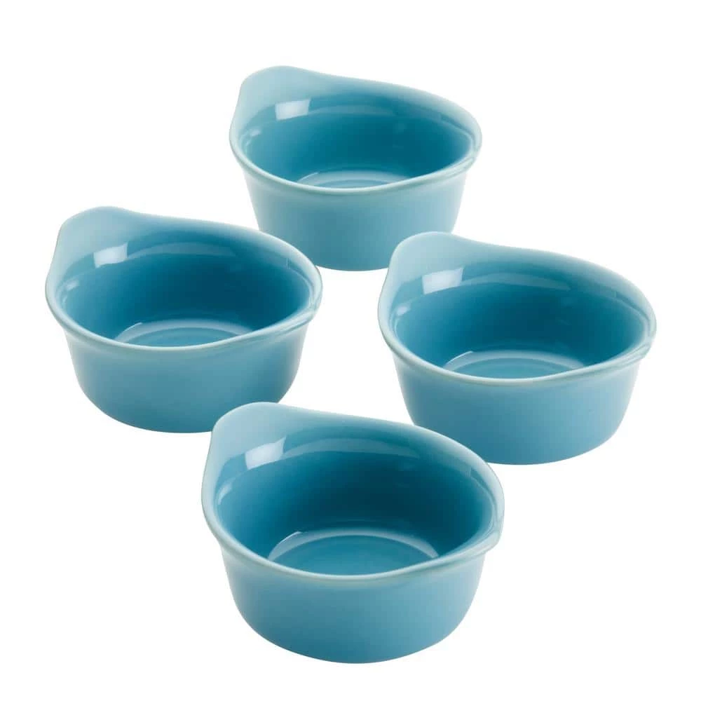 4-Piece Agave Blue Ceramics Bakeware Set by Rachael Ray 1 4-Piece Agave Blue Ceramics Bakeware Set by Rachael Ray