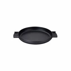 ALUMINUM ROUND PIZZA PAN WITH WOOD MOULDING HANDLE 9.5 inch by AMERCOOK