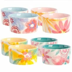 Goji Blossom 8-Piece 6.5 oz. Ramekins Set in Assorted Designs by Spice BY TIA MOWRY -Cheap Bakeware Store assorted bakeware sets 985118436m 66 1000
