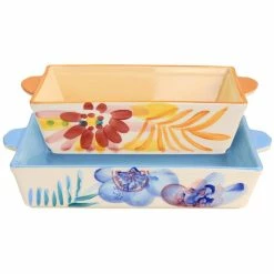Goji Blossom 2-Piece Handpainted Bakeware Set by Spice BY TIA MOWRY