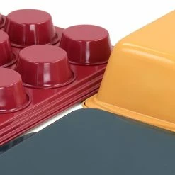 Savory Saffron 6-Piece Ceramic Nonstick Bakeware Set in Multi by Spice BY TIA MOWRY -Cheap Bakeware Store assorted bakeware sets 985118509m 76 1000