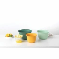 Mixing Bowl Set - 2 Mixing Bowls, Colander and Measuring Jug with Juicer by Brabantia -Cheap Bakeware Store assorted brabantia mixing bowls 122262 31 1000