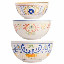 Tierra 3-Piece Stoneware Nesting Bowl Set in Assorted Designs by Laurie Gates 13 Tierra 3-Piece Stoneware Nesting Bowl Set in Assorted Designs by Laurie Gates -Cheap Bakeware Store assorted colors laurie gates mixing bowls 985116888m 4f 1000