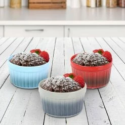 8 Ounce Thornburg 3 Piece Stoneware Assorted Ramekin Dish Set by Crock-Pot -Cheap Bakeware Store assorted crock pot bakeware sets 985115556m fa 1000
