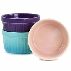 Thornburg 3-Piece 12 oz. Stoneware Ramekin Set in Assorted Colors by Crock-Pot -Cheap Bakeware Store assorted crock pot bakeware sets 985118081m 4f 1000