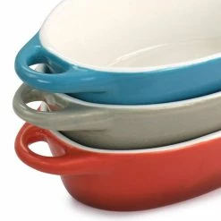 Wexford 3-Piece 6.7 oz Stoneware Mini Oval Casserole Set in Assorted Colors by Crock-Pot -Cheap Bakeware Store assorted crock pot casserole dishes 985118096m 44 1000