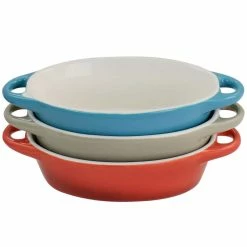 Wexford 3-Piece 6.7 oz Stoneware Mini Oval Casserole Set in Assorted Colors by Crock-Pot -Cheap Bakeware Store assorted crock pot casserole dishes 985118096m 4f 1000