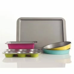 Color Splash Lyneham 5-Piece Carbon Steel Bakeware Set by Gibson -Cheap Bakeware Store assorted gibson bakeware sets 98597261m 1f 1000