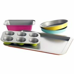 Color Splash Lyneham 5-Piece Carbon Steel Bakeware Set by Gibson