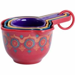 Cassia Cinnamon 4-Piece Melamine Measuring-cup in Assorted Colors by Spice BY TIA MOWRY