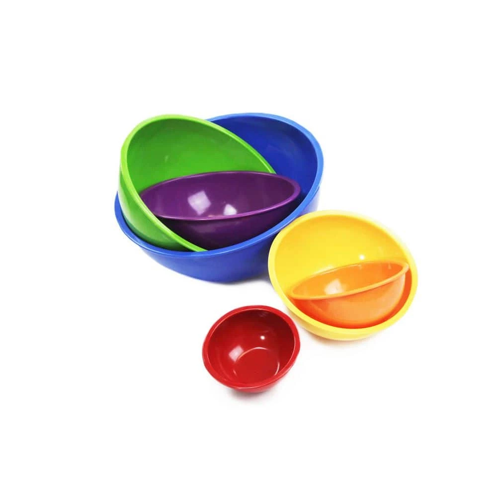 6-Piece Melamine Plastic Bright Multicolored Mixing Bowls Set by LEXI HOME 1 6-Piece Melamine Plastic Bright Multicolored Mixing Bowls Set by LEXI HOME