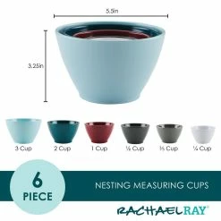 Create Delicious Melamine Nesting Measuring Cups, 6-Piece, Assorted Colors by Rachael Ray -Cheap Bakeware Store assorted rachael ray measuring cups measuring spoons 48173 44 1000