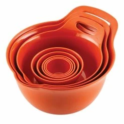Mix and Measure Mixing Bowl Measuring Cup and Utensil Set, 10-Piece, Orange by Rachael Ray -Cheap Bakeware Store assorted rachael ray mixing bowls 48520 44 1000