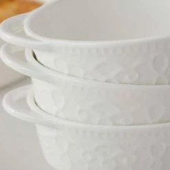 Ceramic 10.48 fl. oz. Oval Ramekin Dish (Set of 4) by MALACASA -Cheap Bakeware Store bake mini 003 malacasa bakeware sets bake mini 003 1f 1000