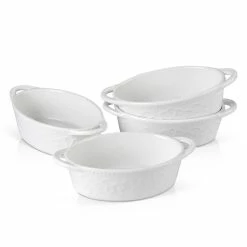 Ceramic 10.48 fl. oz. Oval Ramekin Dish (Set of 4) by MALACASA