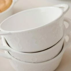 4-Piece Porcelain 10 fl.oz. Round Baker Sets Ramekin Dish Set with Double Handle by MALACASA -Cheap Bakeware Store bake mini 004 malacasa bakeware sets bake mini 004 31 1000