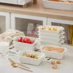 4-Piece Porcelain 7 fl.oz. Rectangle Ramekin Dish Set by MALACASA 14 4-Piece Porcelain 7 fl.oz. Rectangle Ramekin Dish Set by MALACASA -Cheap Bakeware Store bake mini 005 malacasa bakeware sets bake mini 005 76 1000