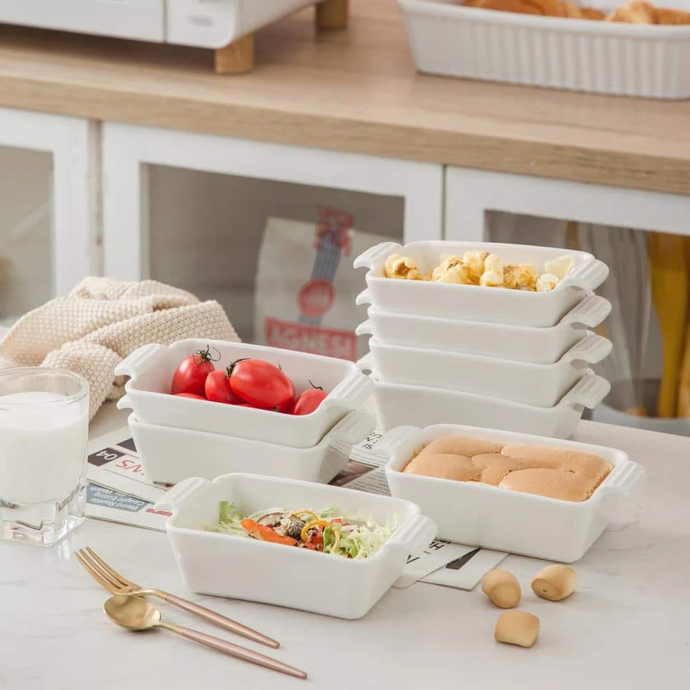 4-Piece Porcelain 7 fl.oz. Rectangle Ramekin Dish Set by MALACASA 7 4-Piece Porcelain 7 fl.oz. Rectangle Ramekin Dish Set by MALACASA - Image 7