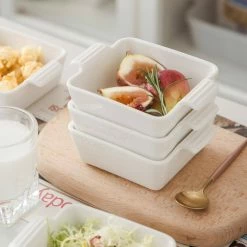 6-Piece Porcelain 7 fl.oz. Square Ramekin Dish Set with Double Handle by MALACASA 12 6-Piece Porcelain 7 fl.oz. Square Ramekin Dish Set with Double Handle by MALACASA -Cheap Bakeware Store bake mini 006 malacasa bakeware sets bake mini 006 44 1000
