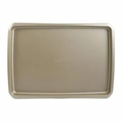 19.75 in. x 14 in. Steel Rectangle Cookie Sheet in Gold by Unbranded