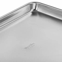 2-Piece Aluminum 15 in. x 11 in. Cookie Sheet Set in Silver by MARTHA STEWART -Cheap Bakeware Store baking sheets 985118757m 4f 1000