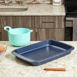 Indigo Non-Stick Carbon Steel Roasting Pan by Michael Graves Design -Cheap Bakeware Store baking sheets hdc92533 31 1000