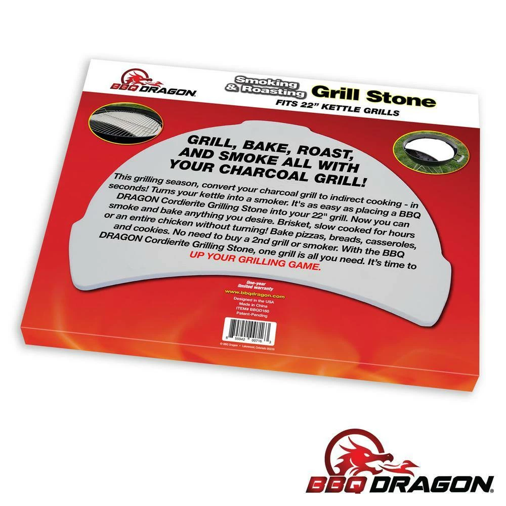 Heat Deflecting Ceramic Grill Stone for 22 in. Kettle Grills by BBQ Dragon 7 Heat Deflecting Ceramic Grill Stone for 22 in. Kettle Grills by BBQ Dragon - Image 7