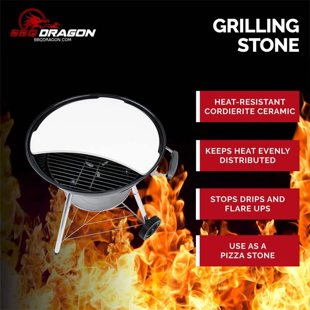 Heat Deflecting Ceramic Grill Stone for 22 in. Kettle Grills by BBQ Dragon 5 Heat Deflecting Ceramic Grill Stone for 22 in. Kettle Grills by BBQ Dragon - Image 5