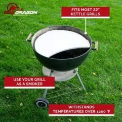 Heat Deflecting Ceramic Grill Stone for 22 in. Kettle Grills by BBQ Dragon 12 Heat Deflecting Ceramic Grill Stone for 22 in. Kettle Grills by BBQ Dragon -Cheap Bakeware Store bbq dragon pizza accessories bbqd160 c3 1000