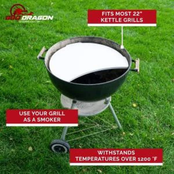 Heat Deflecting Ceramic Grill Stone for 22 in. Kettle Grills by BBQ Dragon 4 Heat Deflecting Ceramic Grill Stone for 22 in. Kettle Grills by BBQ Dragon - Image 4
