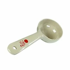 2 oz. Short Handle Polycarbonate Solid Portioning Spoon in Beige (Case of 12) by Carlisle