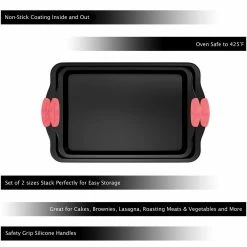 2-Piece Nonstick Baking Pan Set by Unbranded 6 2-Piece Nonstick Baking Pan Set by Unbranded -Cheap Bakeware Store black bakeware sets 476746naq 4f 1000