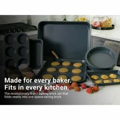 8-Piece Stack 'N' Store Baking Set by ELBEE -Cheap Bakeware Store black bakeware sets eb 402 44 1000