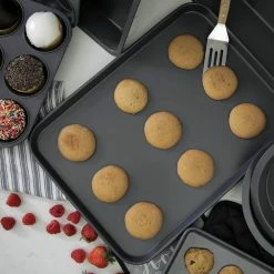 8-Piece Stack 'N' Store Baking Set by ELBEE -Cheap Bakeware Store black bakeware sets eb 402 fa 1000