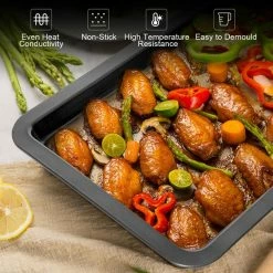10 Piece Carbon Steel Black Nonstick Bakeware Set Baking Roasting Cake Pans by ANGELES HOME -Cheap Bakeware Store black bakeware sets m50 8kc609 1f 1000