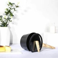 9.5 in. Cast Aluminium Stock Pot Double Layer Non-Stick Coating Glass Lid, Black by CAMMEX -Cheap Bakeware Store black cammex casserole dishes cx822024 4f 1000