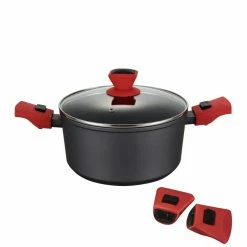 Infito by Amercook. 5L Stockpot Casserole & Glass Lid with Detachable Handle.Non-Stick Coated - 9.5 in by Unbranded