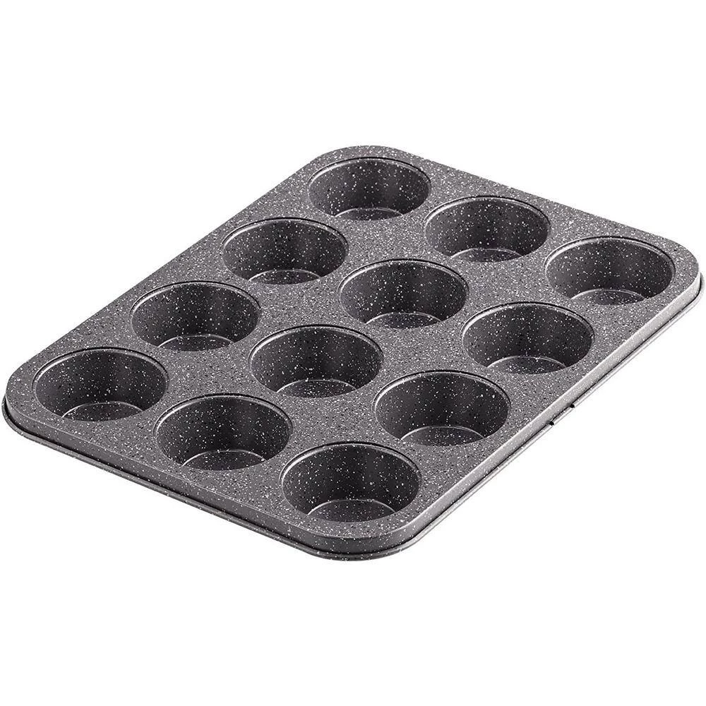 6-Piece Black Heavy Gauge, Cake/Cookie/Muffin/Loaf Nonstick Bakeware Set by Cook N Home 7 6-Piece Black Heavy Gauge, Cake/Cookie/Muffin/Loaf Nonstick Bakeware Set by Cook N Home - Image 7