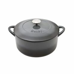 Halo 5.5 qt. Round Cast Iron Casserole Dish with Lid by Denby