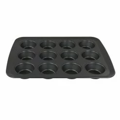 12-Cup Baker's Friend nonstick Steel Muffin Pan by Gibson -Cheap Bakeware Store black gibson cupcake pans muffin pans 985115559m 44 1000