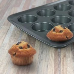 12-Cup Baker's Friend nonstick Steel Muffin Pan by Gibson -Cheap Bakeware Store black gibson cupcake pans muffin pans 985115559m 76 1000