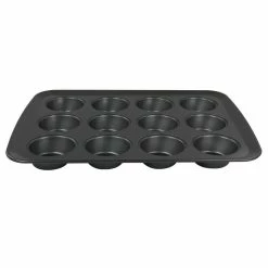 12-Cup Baker's Friend nonstick Steel Muffin Pan by Gibson -Cheap Bakeware Store black gibson cupcake pans muffin pans 985115559m fa 1000