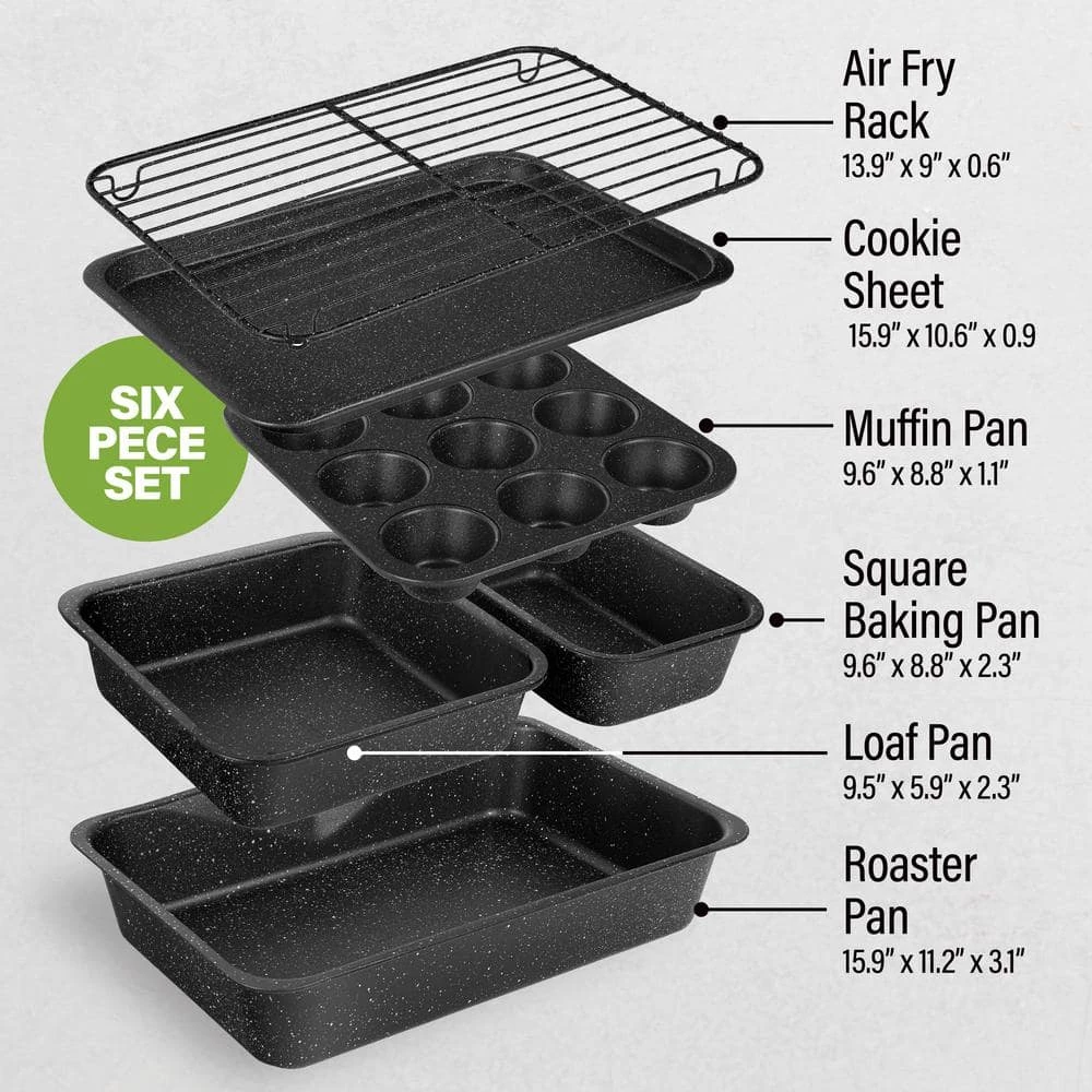 StackMaster 6-Piece Carbon Steel Diamond Infused Nonstick Space Saving Stackable Bakeware Set by GRANITESTONE 3 StackMaster 6-Piece Carbon Steel Diamond Infused Nonstick Space Saving Stackable Bakeware Set by GRANITESTONE - Image 3