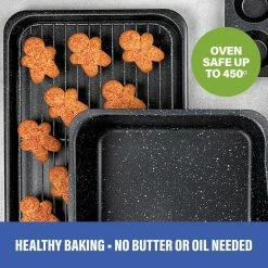 StackMaster 6-Piece Carbon Steel Diamond Infused Nonstick Space Saving Stackable Bakeware Set by GRANITESTONE 12 StackMaster 6-Piece Carbon Steel Diamond Infused Nonstick Space Saving Stackable Bakeware Set by GRANITESTONE -Cheap Bakeware Store black granitestone bakeware sets 7290 fa 1000