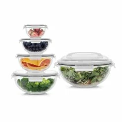 JoyFul 5 Glass Mixing Bowls With Lids - Black by JoyJolt 9 JoyFul 5 Glass Mixing Bowls With Lids - Black by JoyJolt -Cheap Bakeware Store black joyjolt mixing bowls jw10515 4f 1000