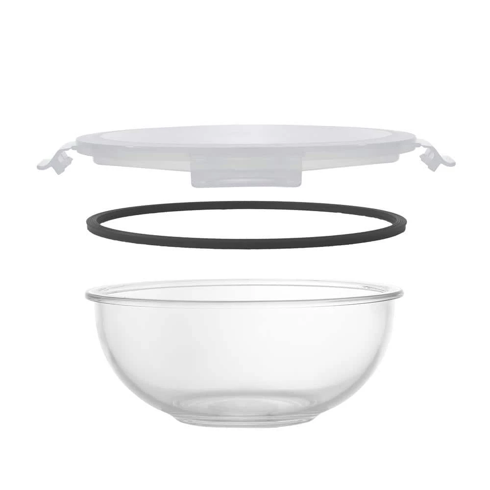 JoyFul 5 Glass Mixing Bowls With Lids - Black by JoyJolt 7 JoyFul 5 Glass Mixing Bowls With Lids - Black by JoyJolt - Image 7