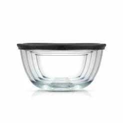 JoyFul 4 Piece Glass Black Mixing Bowls Set With Airtight Lids by JoyJolt 8 JoyFul 4 Piece Glass Black Mixing Bowls Set With Airtight Lids by JoyJolt -Cheap Bakeware Store black joyjolt mixing bowls jw10527 4f 1000