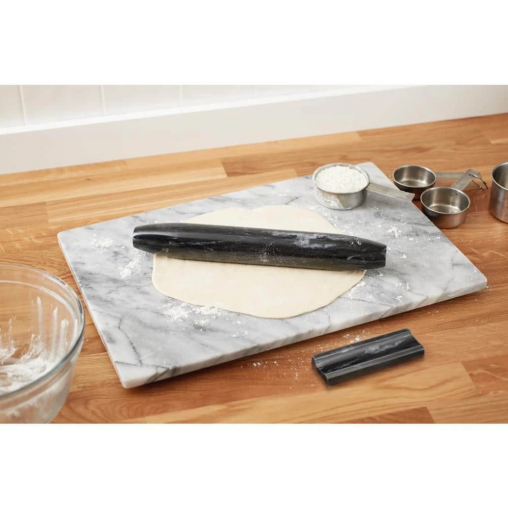 12 in. Black with Base Marble Tapered Rolling Pin by Fox Run 3 12 in. Black with Base Marble Tapered Rolling Pin by Fox Run - Image 3