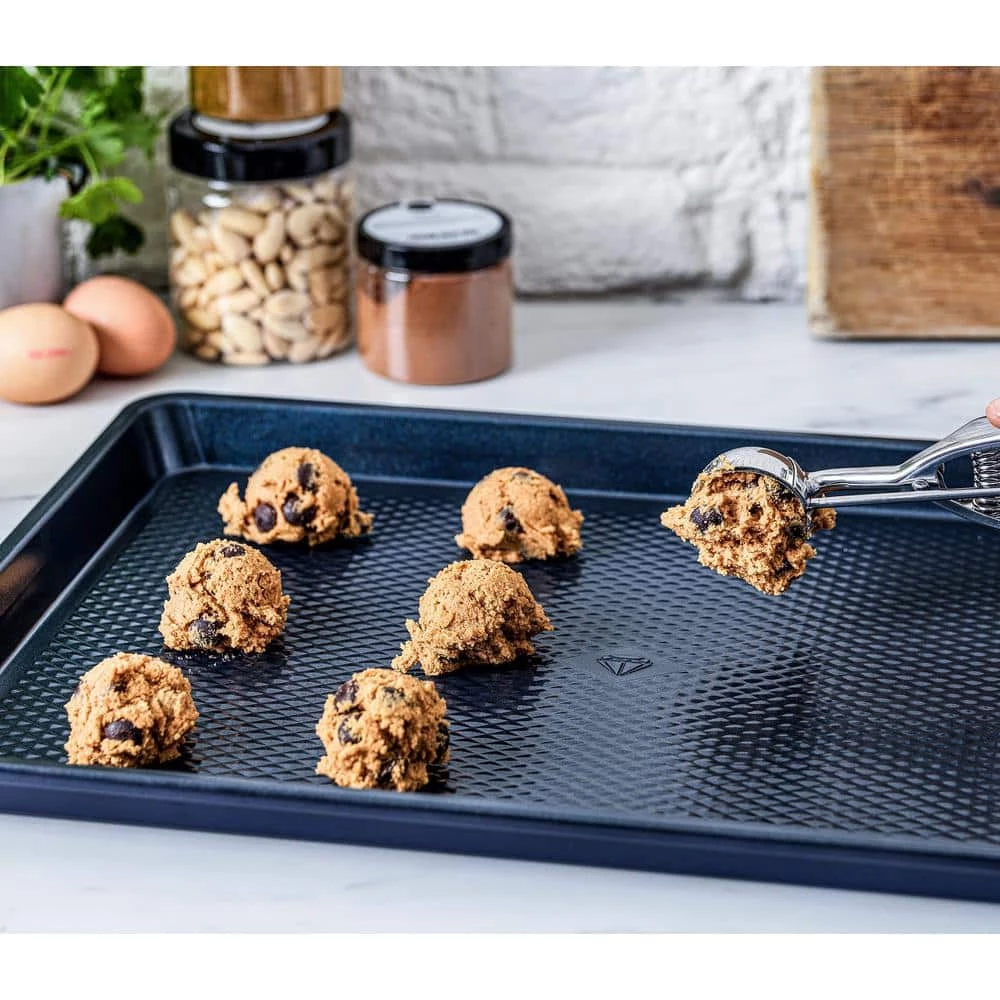 Steel Nonstick 2-Piece Cookie Sheet Set by Blue Diamond 3 Steel Nonstick 2-Piece Cookie Sheet Set by Blue Diamond - Image 3
