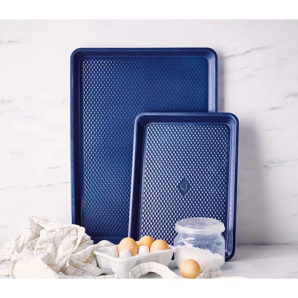 Steel Nonstick 2-Piece Cookie Sheet Set by Blue Diamond 2 Steel Nonstick 2-Piece Cookie Sheet Set by Blue Diamond - Image 2